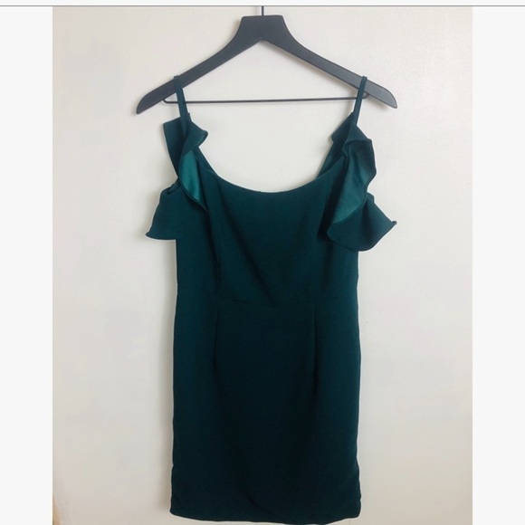 Nanette Lepore Evergreen Holiday Ruffle StrapDress - Picture 4 of 6